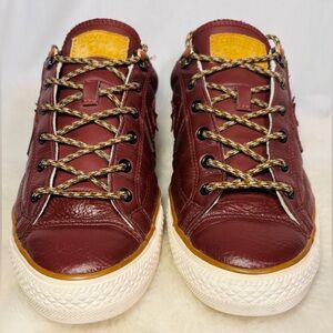 Rare Converse StarPlayer Ox Burgundy Leather Low Top Sneakers Size 10.5